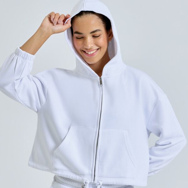 Women’s TriDri® recycled drawstring full-zip hoodie Thumbnail