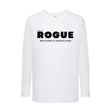 I’m A Rogue - Kids long sleeve T – Core Statement White Thumbnail