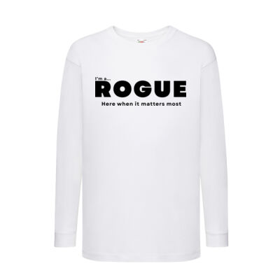 I’m A Rogue - Kids long sleeve T – Core Statement White Thumbnail