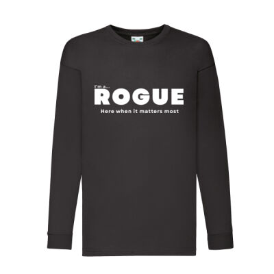 I’m A Rogue - Kids long sleeve T – Core Statement Black  Thumbnail