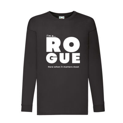 I’m A Rogue - Kids long sleeve T – Core Statement Black  Thumbnail