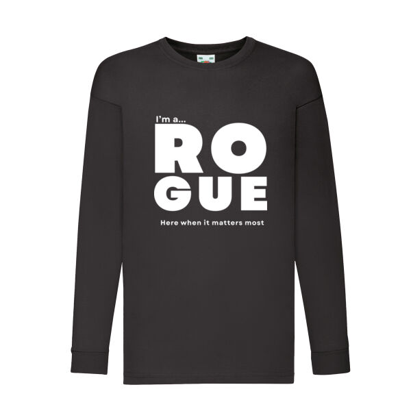 I’m A Rogue - Kids long sleeve T – Core Statement Black  Thumbnail
