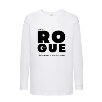 I’m A Rogue - Kids long sleeve T – Core Statement White  Thumbnail