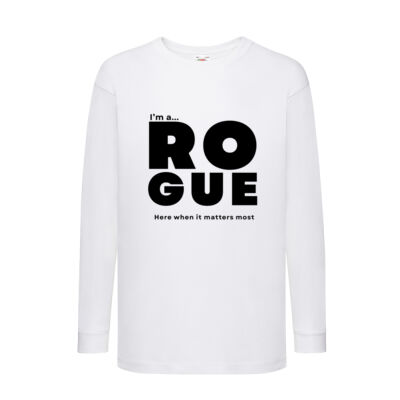 I’m A Rogue - Kids long sleeve T – Core Statement White  Thumbnail