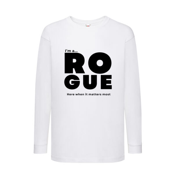 I’m A Rogue - Kids long sleeve T – Core Statement White  Thumbnail